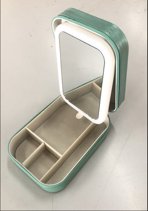 Portable Makeup Storage Box With LED Light