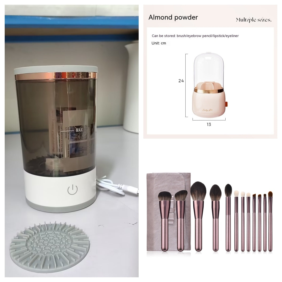 Automatic Portable Electric Makeup Brush Cleaner